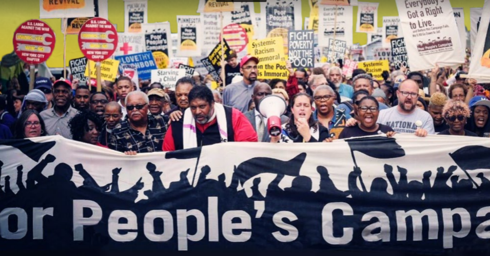 In 2018, the Poor People's Campaign: A National Call for Moral Revival, led by Rev. Dr. William Barber II and Rev. Dr. Liz Theoharis, released a Moral Agenda and set of demands to address systemic systemic, poverty, ecological devastation, militarism and the war economy. This year, the Poor People's Campaign and the Institute for Policy Studies has released a Moral Budget outlining how those demands can be paid for and achieved.