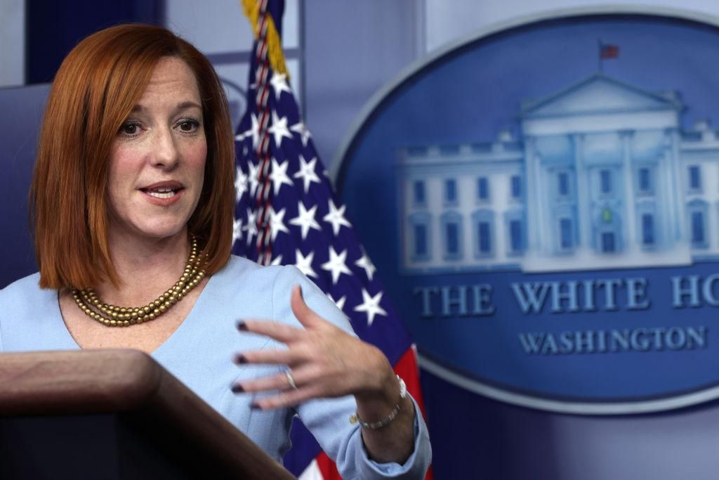 White House Press Secretary Jen Psaki speaks during a news briefing at the James Brady Press Briefing Room of the White House February 10, 2021 in Washington, DC. (Photo by Alex Wong/Getty Images)