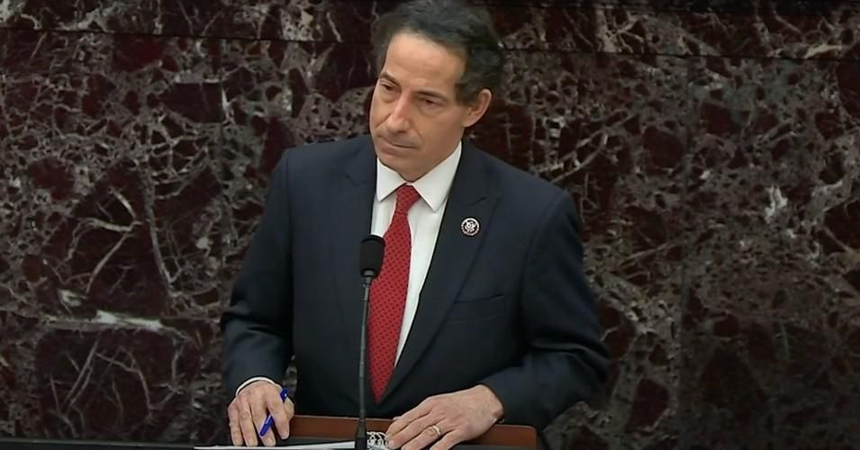 Rep. Jamie Raskin (D-Md.) delivers opening arguments in the Senate impeachment trial of former President Donald Trump on February 9, 2021. (Photo: Washington Post/YouTube screen grab)