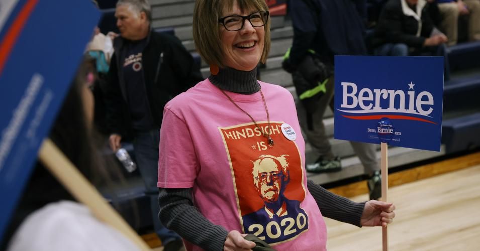  Supporters of Democratic presidential candidate Sen. Bernie Sanders (I-VT) prepare to caucus for him in the gymnasium at Roosevelt High School February 03, 2020 in Des Moines, Iowa. Iowa is the first contest in the 2020 presidential nominating process with the candidates then moving on to New Hampshire. (Photo: Chip Somodevilla/Getty Images)
