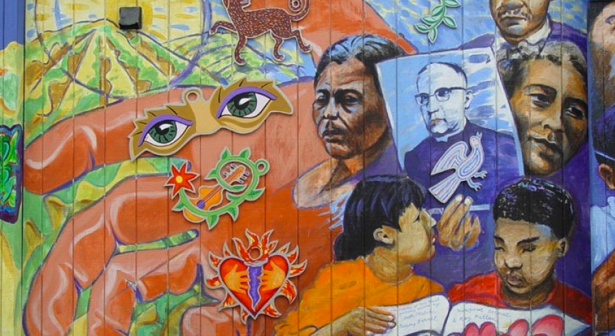 Mural: Tribute to Archbishop Oscar Romero. 