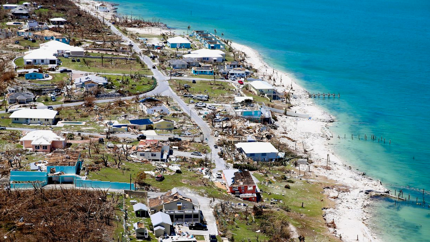  Aerial view of damage after Hurricane Dorian passed through on Sept. 5 in Great Abaco Island, Bahamas. Hurricane Dorian hit the island chain as a category 5 storm battering them for two days before moving north. (Photo: Jose Jimenez / Getty Images)