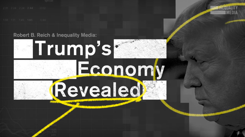 Is anyone benefiting in Trump’s economy? The wealthy and corporations have never had it this good. (Photo: Screenshot/Youtube)