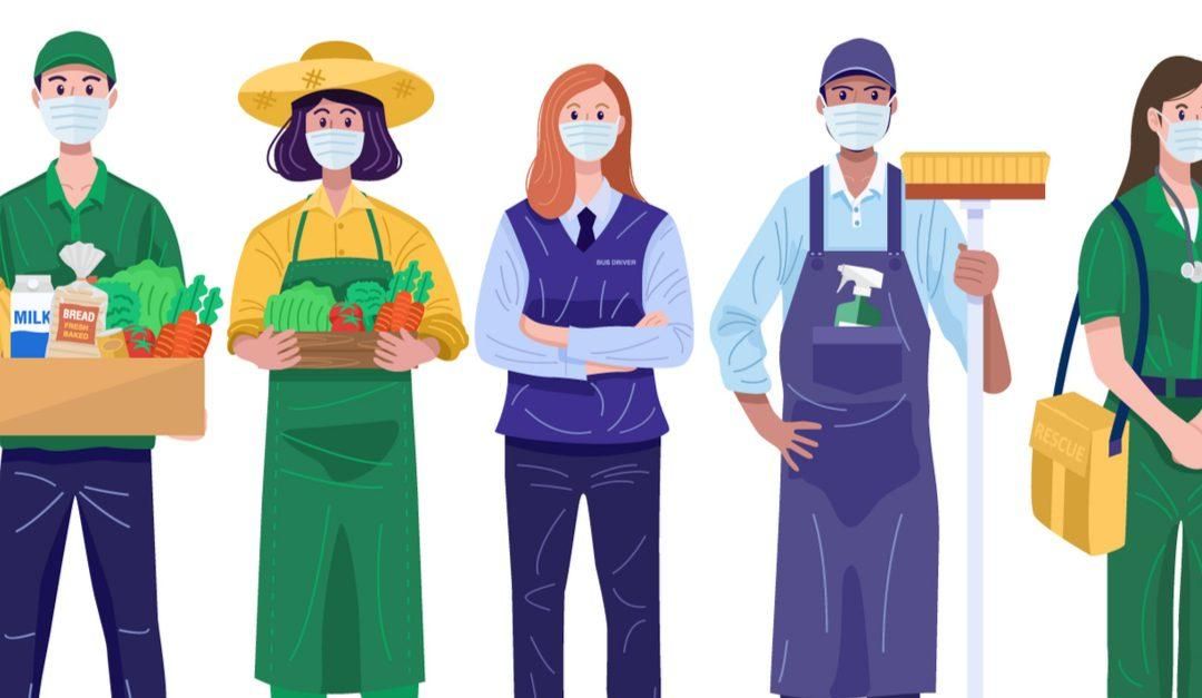 Health care workers, students, child care givers, food service workers, big box store employees, delivery drivers, mail carriers, and others are taking action to call out gross inequities and organize our society differently. (Photo: Shutterstock)