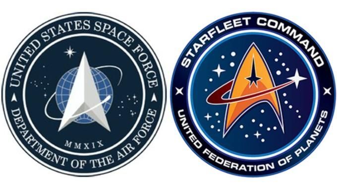 Trump's official Space Force logo bears a striking resemblance to the Star Trek logo. (Photo: via CNN)
