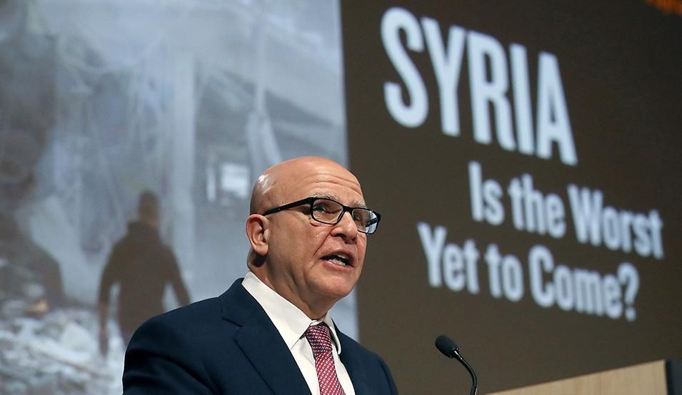 Former U.S. National Security Adviser, H.R. McMaster, speaks about the situation in Syria during a discussion at the U.S. Holocaust Memorial Museum, on March 15, 2018 in Washington, DC. McMaster will be replaced by uber-hawk John Bolton on Monday, April 9th.