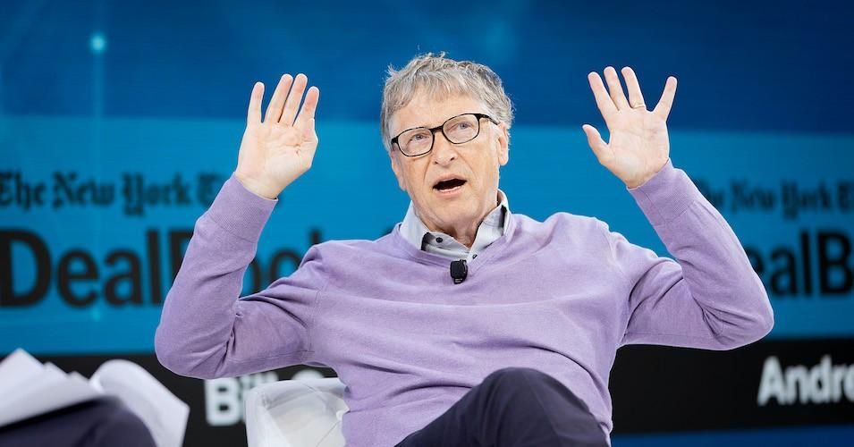 Bill Gates, billionaire, speaks onstage at 2019 New York Times Dealbook on November 06, 2019 in New York City. (Photo: Michael Cohen/Getty Images/The New York Times)
