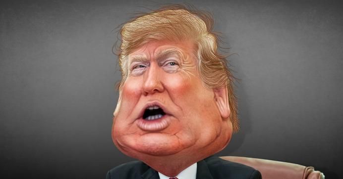 Caricature of President Donald Trump