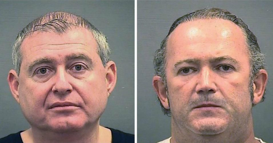This combination of Wednesday, Oct. 9, 2019, photos provided by the Alexandria Sheriff’s Office shows booking photos of Lev Parnas, left, and Igor Fruman. The associates of Rudy Giuliani, were arrested on a four-count indictment that includes charges of conspiracy, making false statements to the Federal Election Commission and falsification of records. The men had key roles in Giuliani's efforts to launch a Ukrainian corruption investigation against Biden and his son, Hunter. (Photo: Alexandria Sheriff's Of