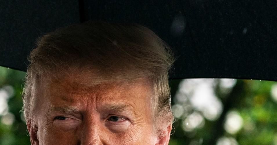 President Donald J. Trump speaks to reporters on the South Lawn of the White House before departing on Marine One on Saturday, June 20, 2020 in Washington DC. (Photo: Sarah Silbiger for The Washington Post via Getty Images)