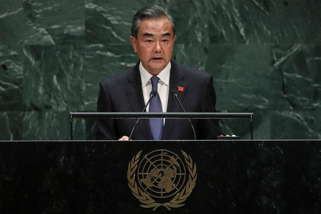 Foreign Minister of China Wang Yi addresses the United Nations General Assembly at UN headquarters on September 27, 2019 in New York City. (Photo: Drew Angerer/Getty Images)