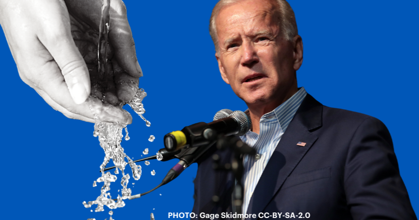 The Biden Administration must recognize that water is a basic human right and public resource that should be protected from commodification, market speculation and privatization. (Photo: Gage Skidmore/CC)