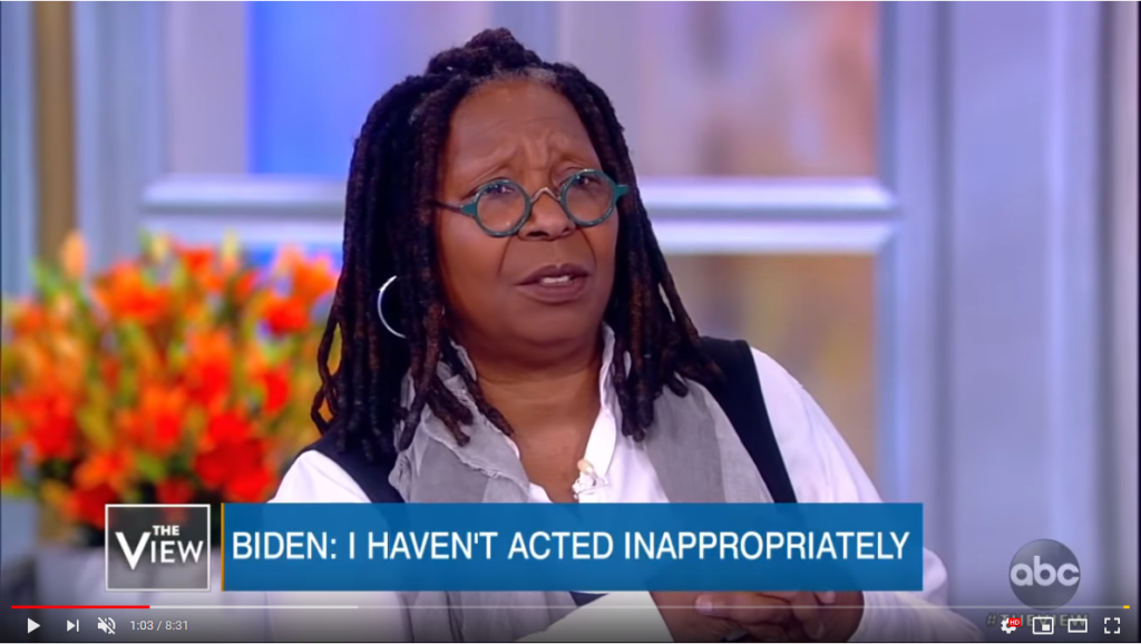 Whoopi Goldberg said that she doubted Flores for not immediately saying something to Biden. (Photo: Screenshot)