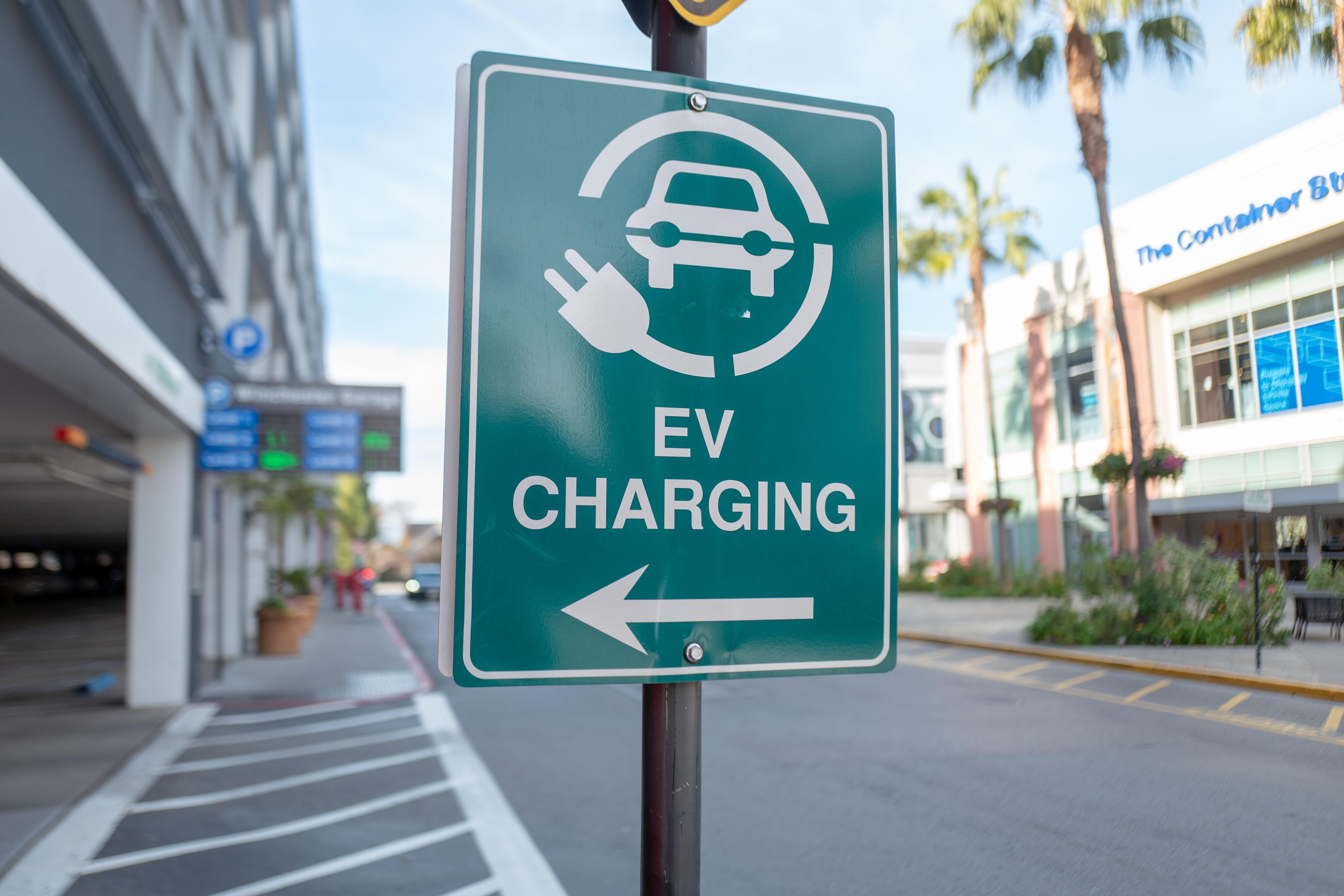 EV charging sign