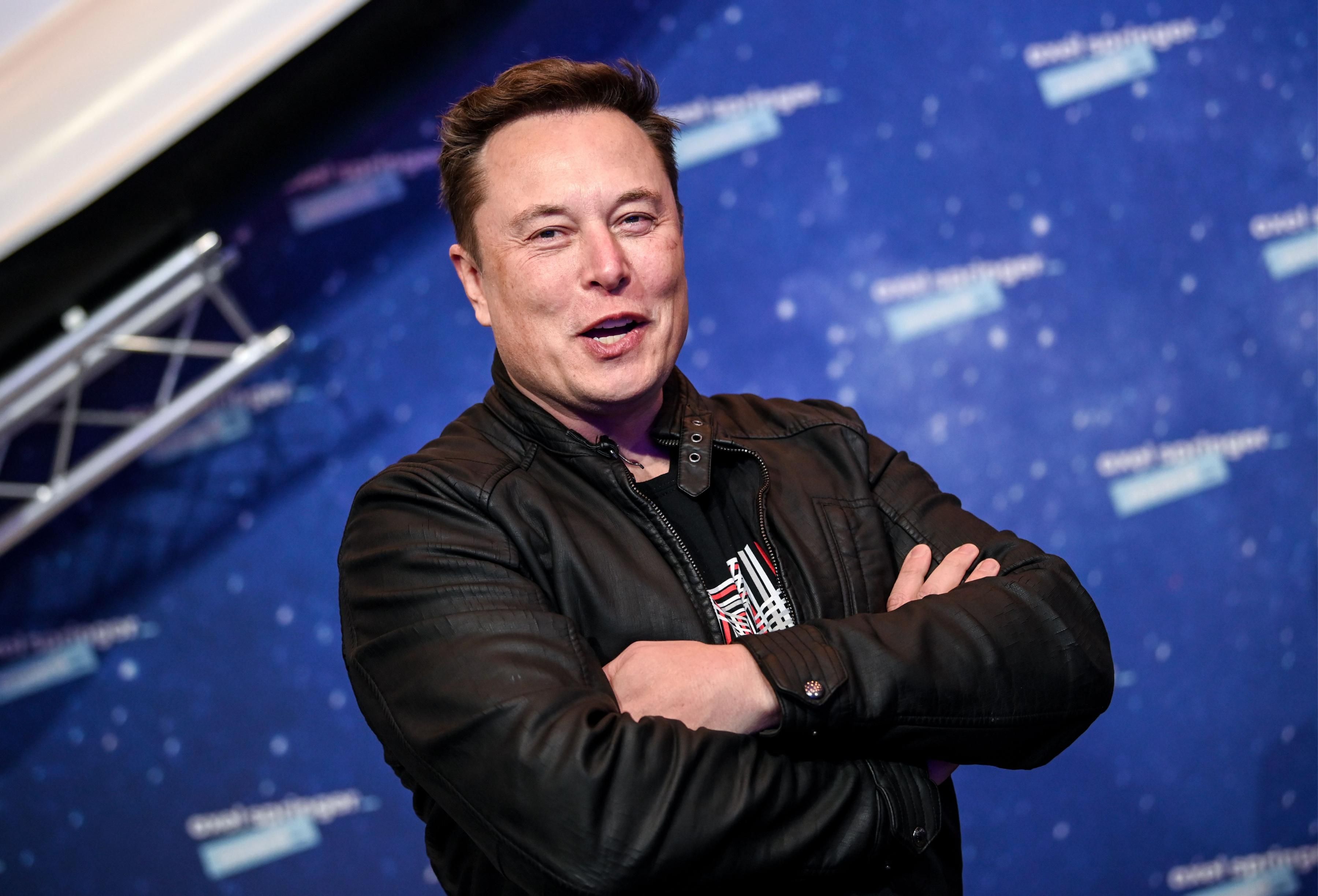 Elon Musk arrives at an awards ceremony