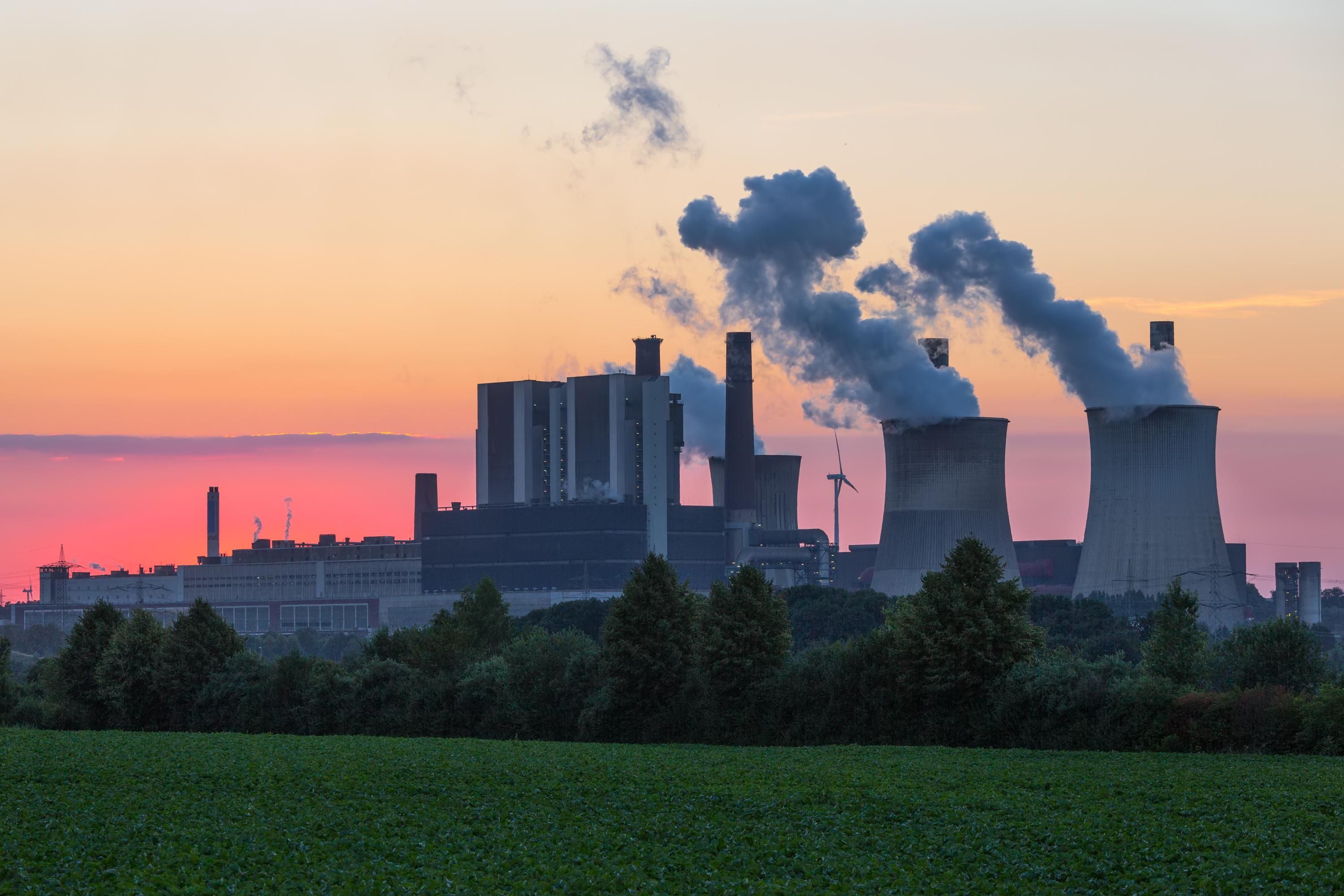 A coal-fired power plant.
