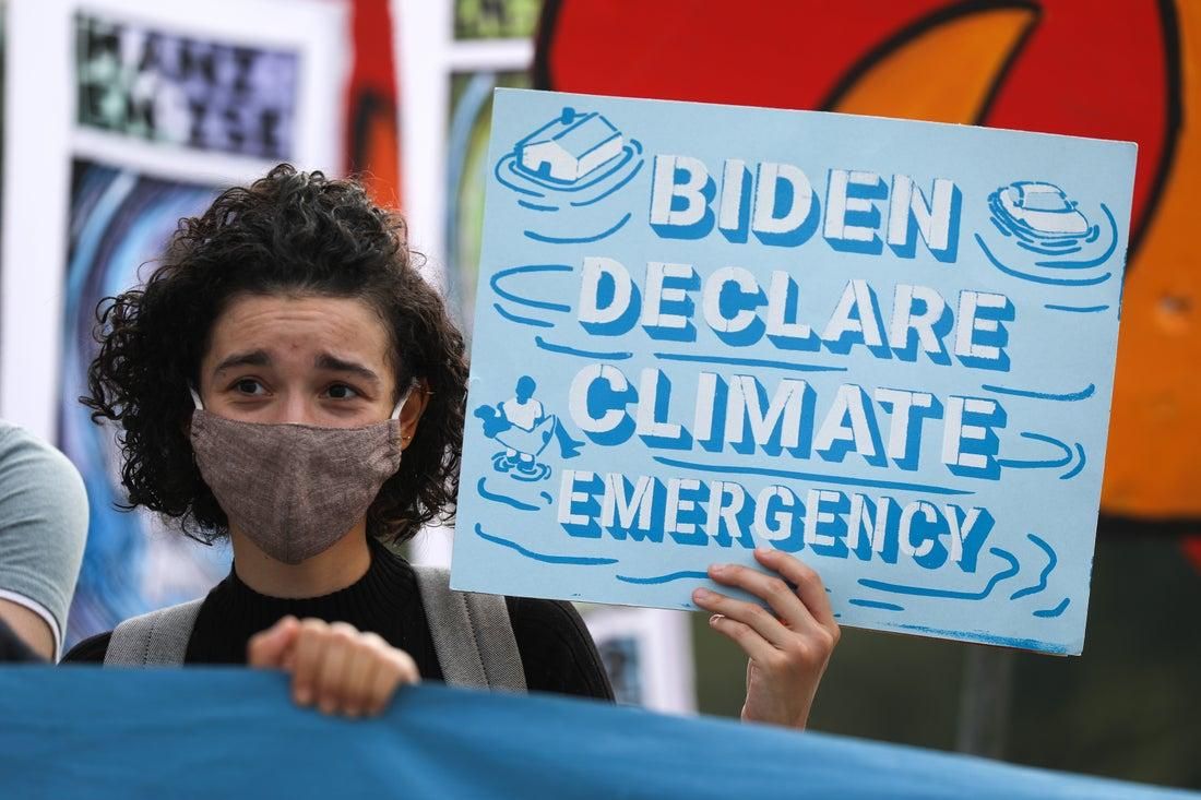 Activists gather for the fifth day of the "People vs. Fossil Fuels" protests in Washington, D.C. on October 15, 2021.