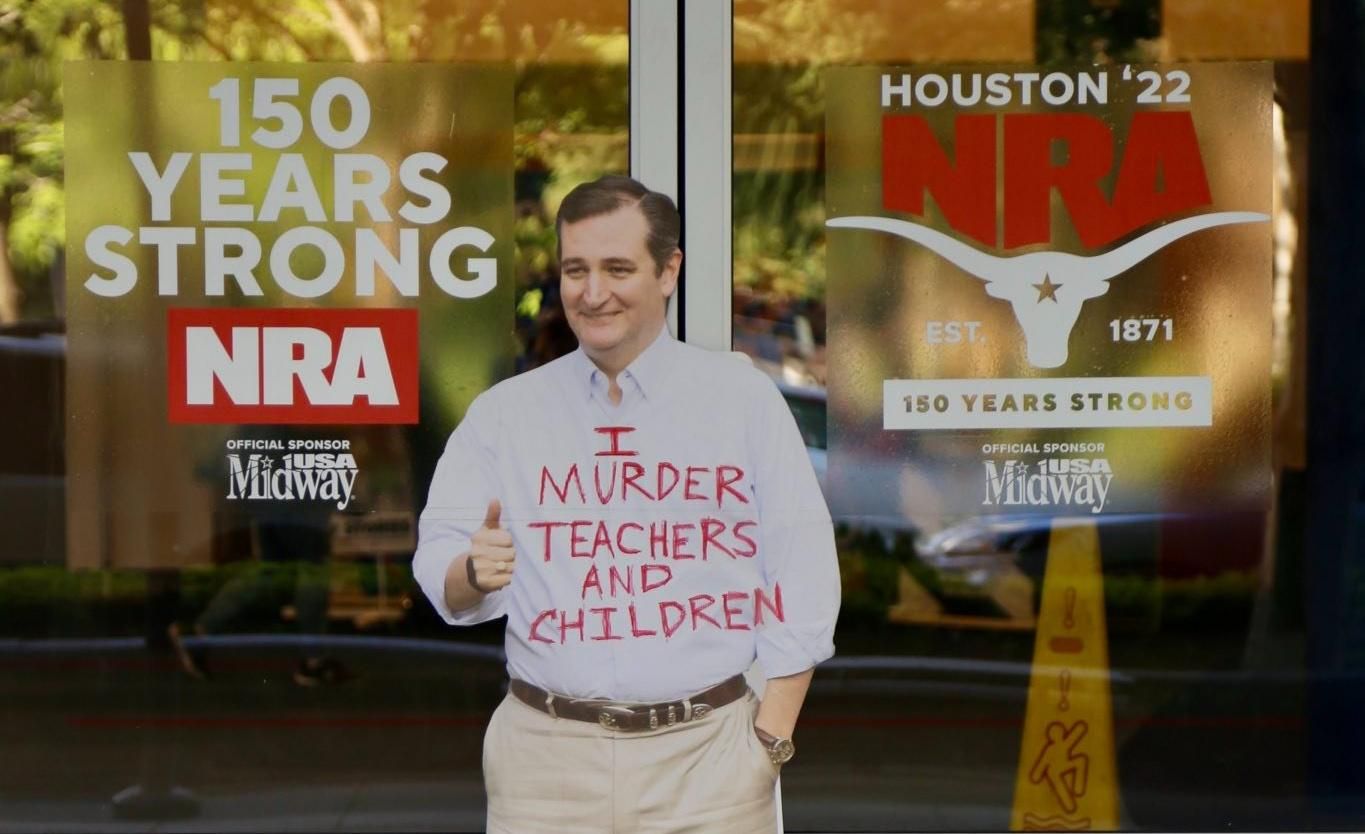 Ted Cruz cut-out outside NRA convention