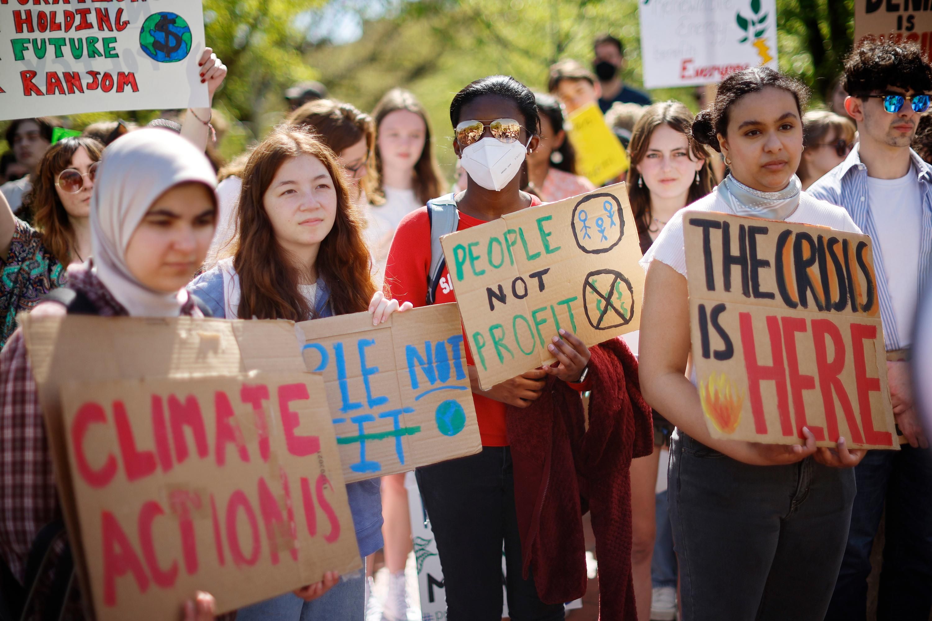 Climate activists protest in Washington, D.C.