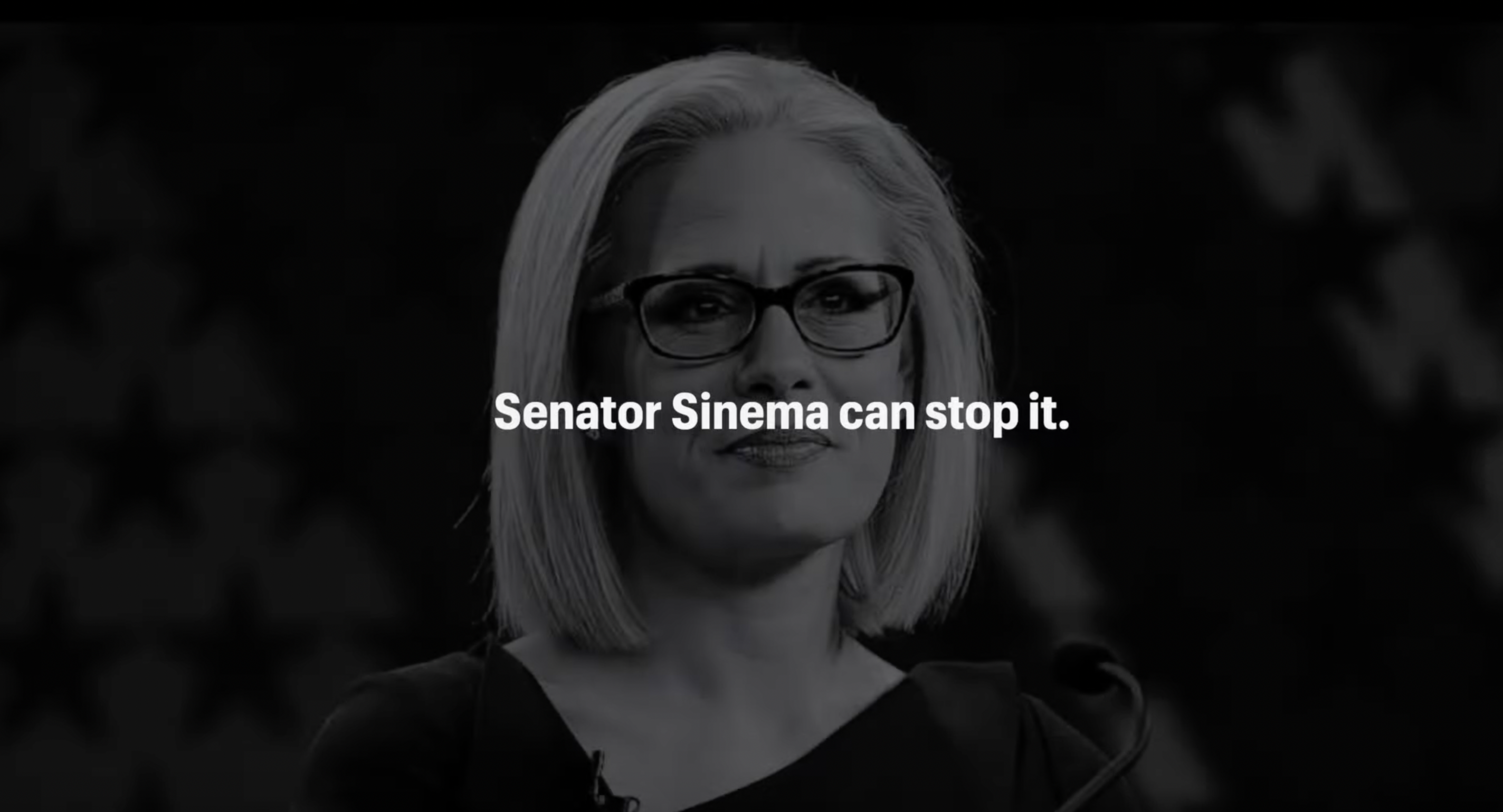 An ad by Americans for Prosperity urges Sinema to reject her party's reconciliation bill