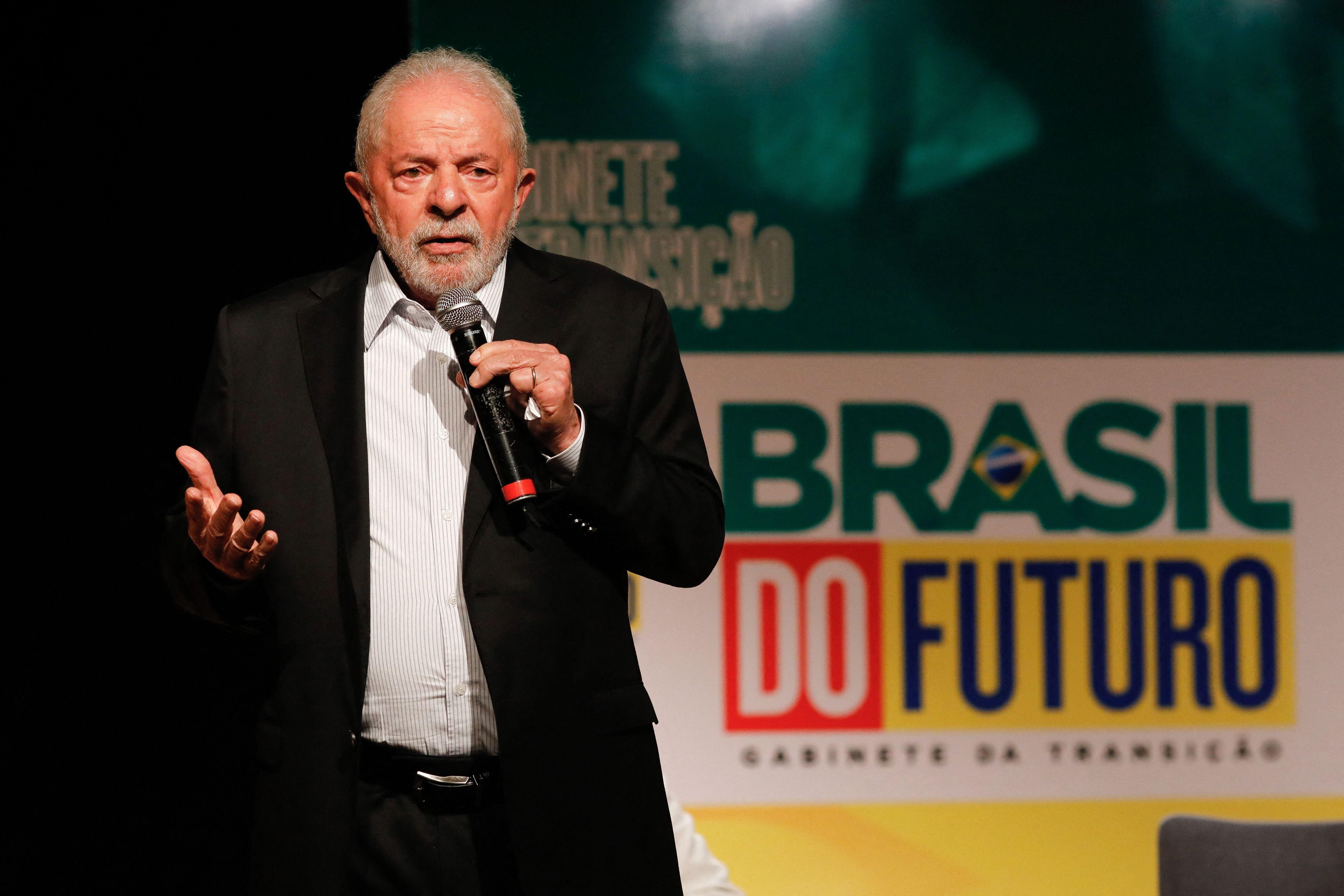 Lula speaking in Brazil