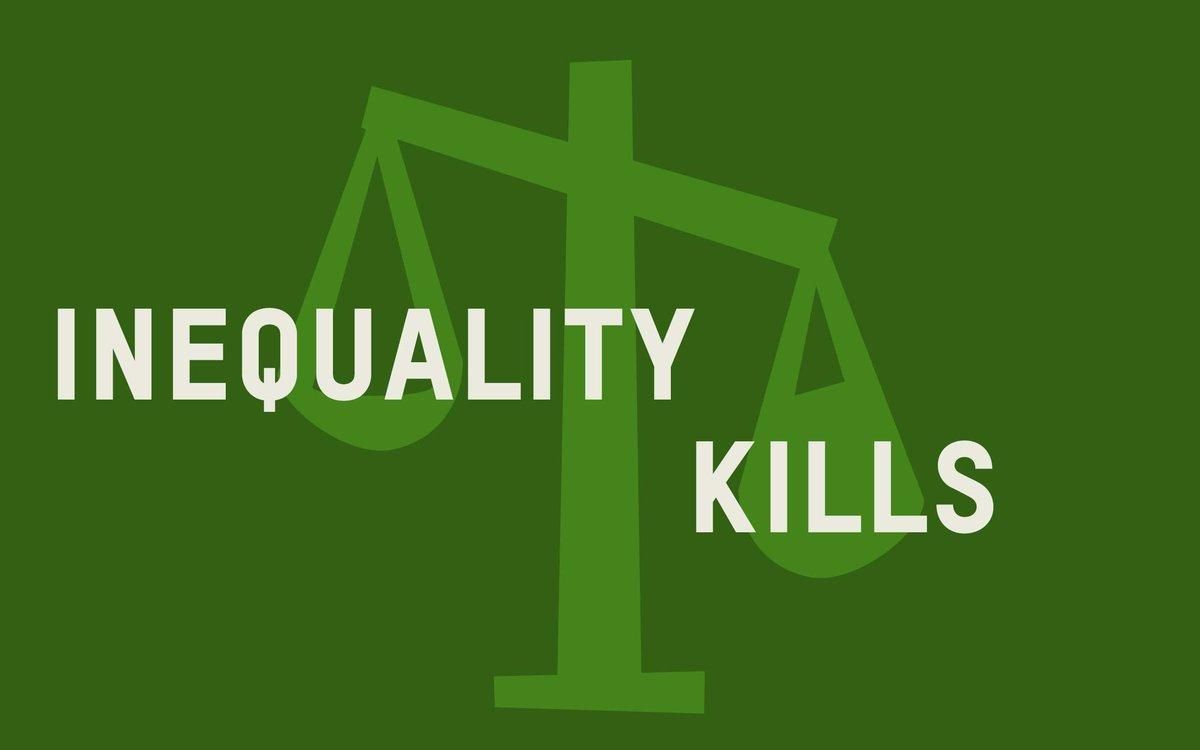 Graphic that says "inequality Kills"